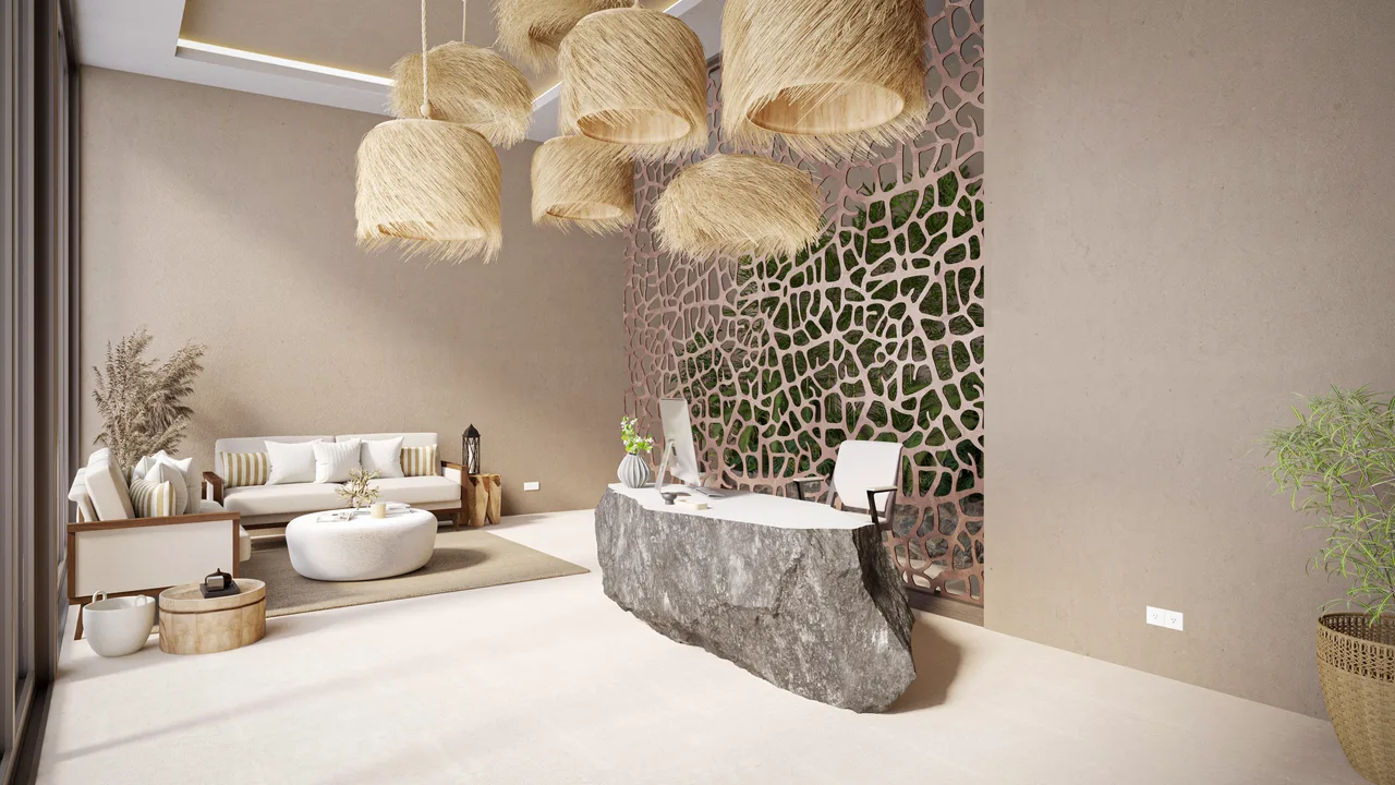 Reception area at Lunarena