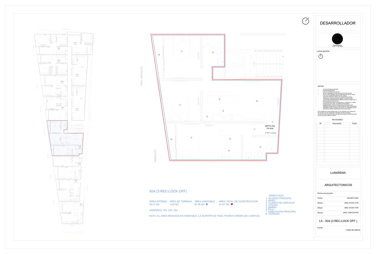 Three-bedroom lock-off X04