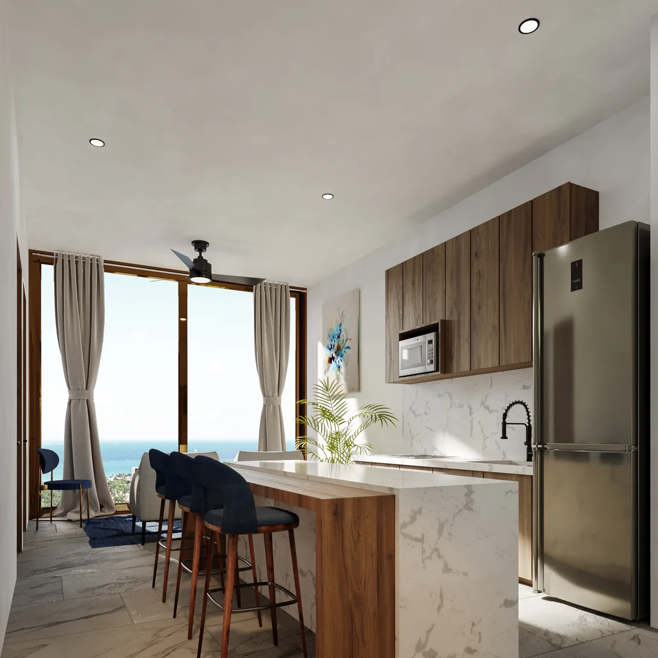 Equipped kitchen at Ocean Breeze