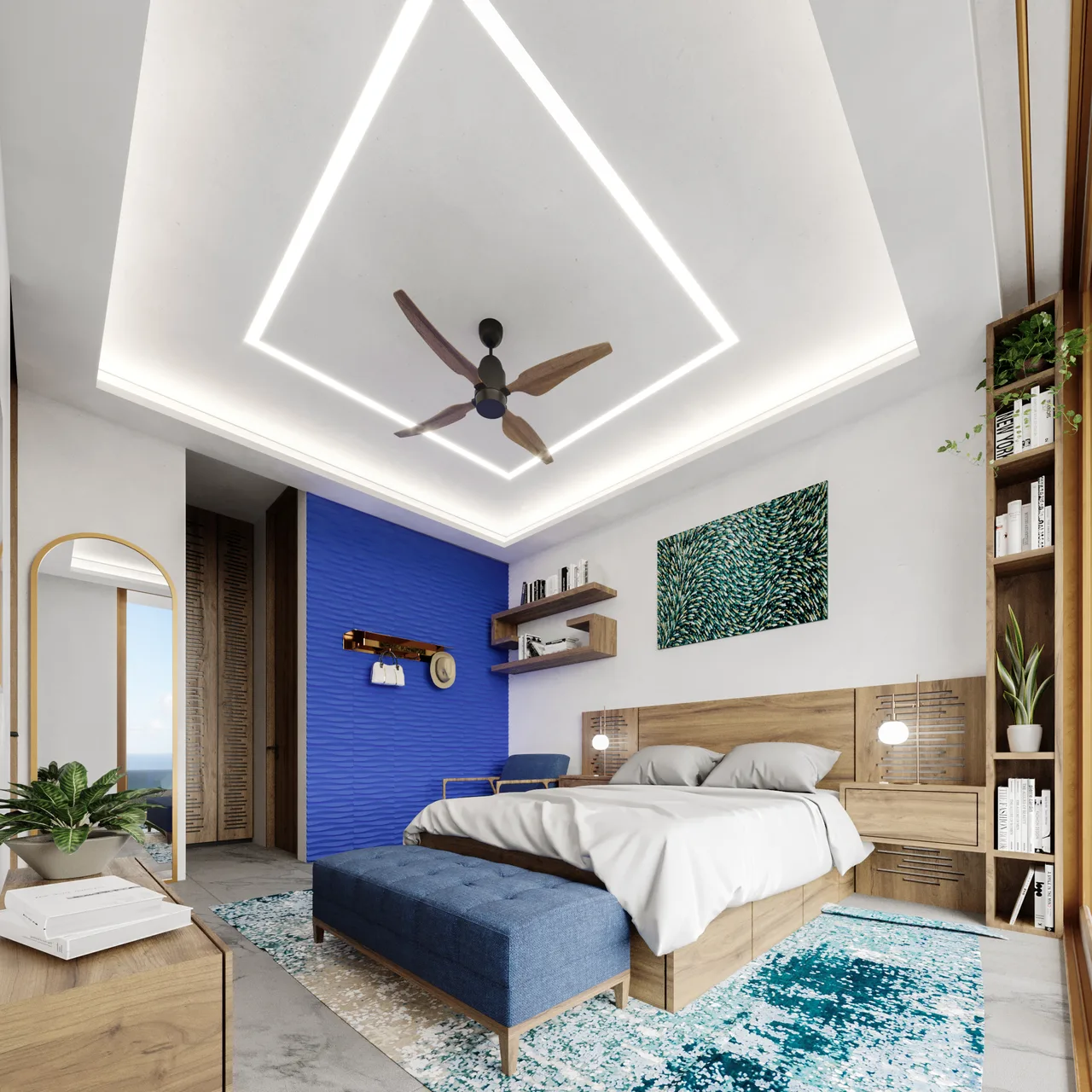 Ocean Breeze primary bedroom