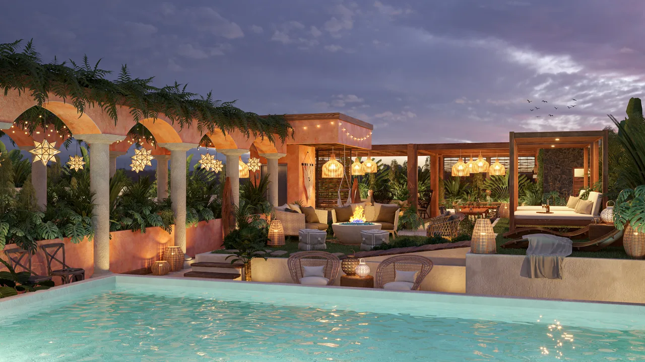 Second rooftop pool at Ocean Condos Tulum