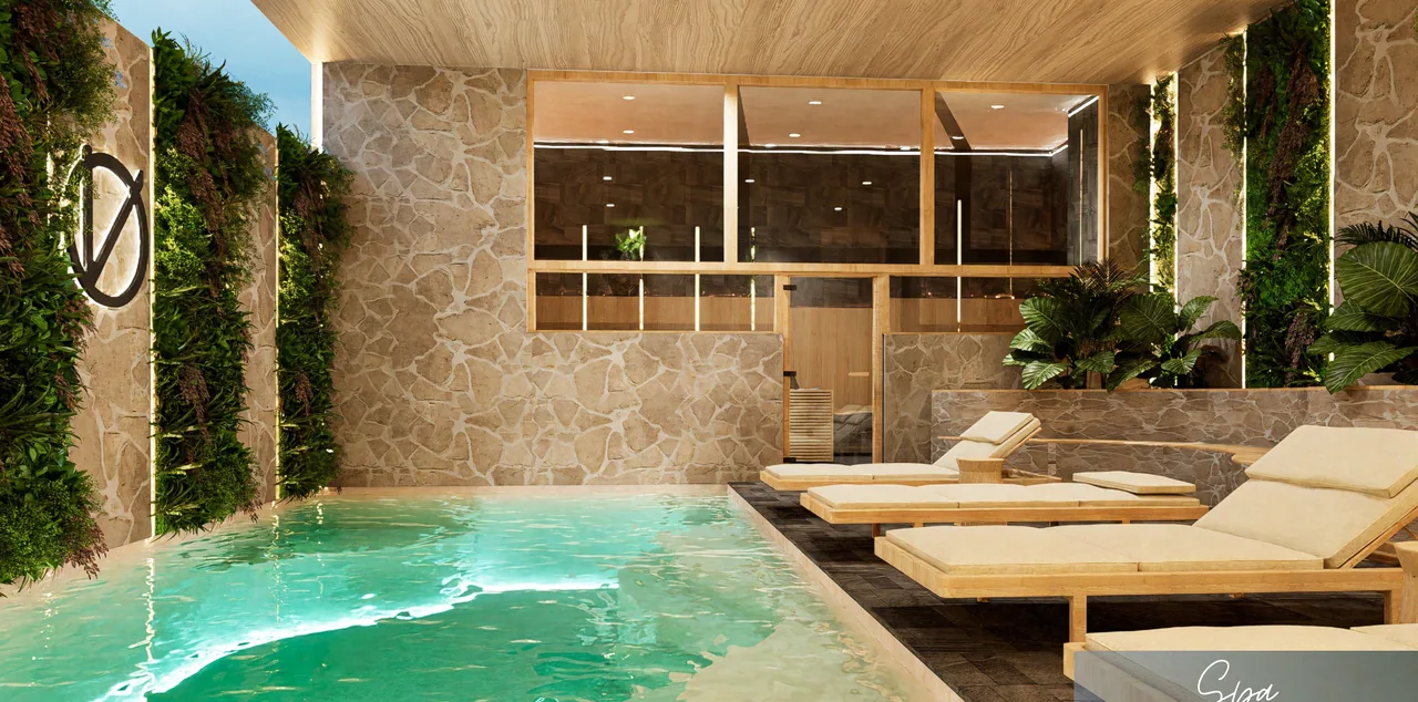 Spa pool and relaxation area at Ocean View