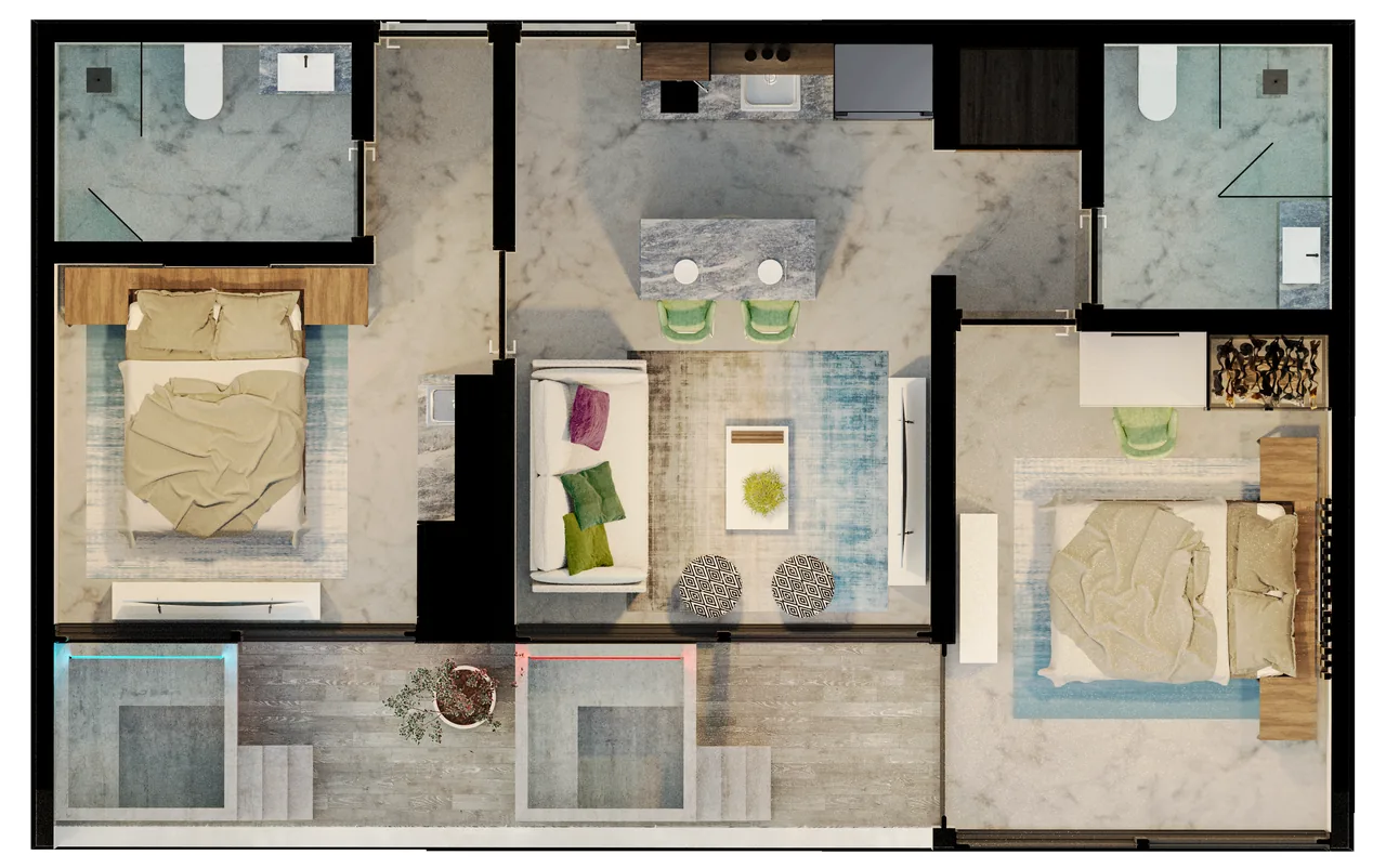 Three-bedroom lock-off X01