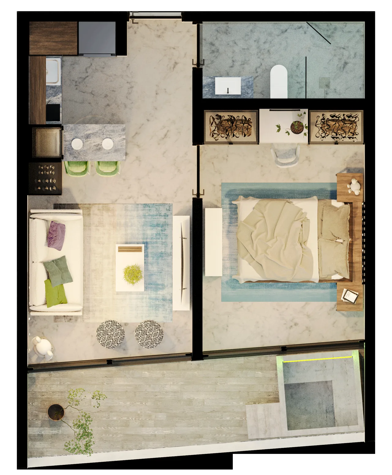 One-bedroom types X04-X05