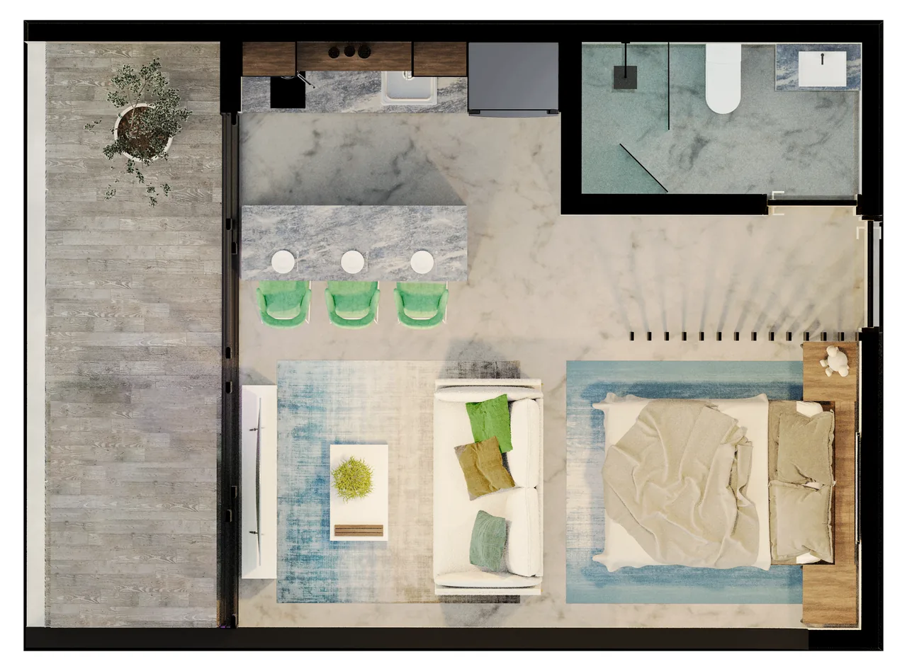 One-bedroom types X13-X16