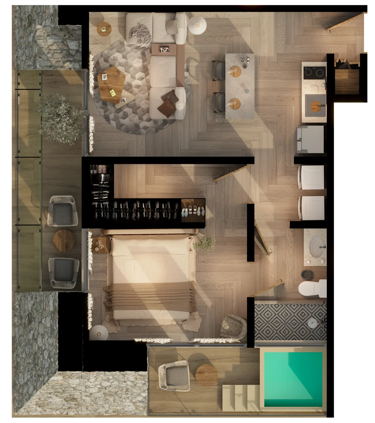 One bedroom