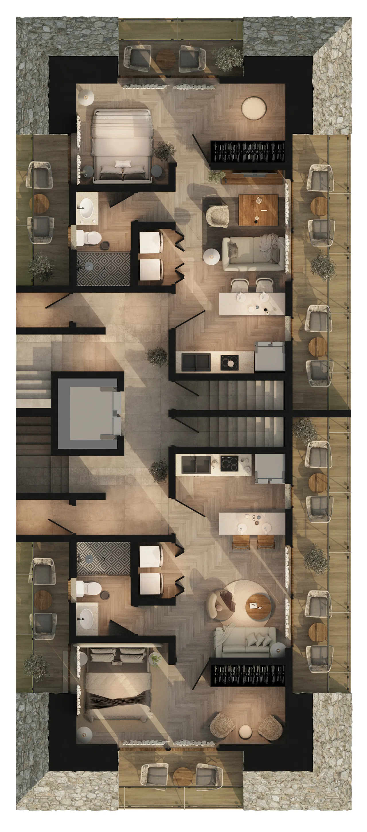 Rectangular pyramid - third level