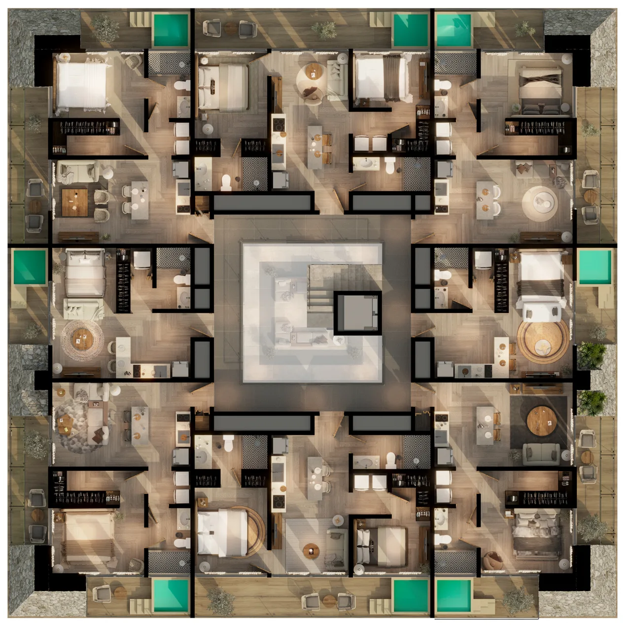 Square pyramid - second level